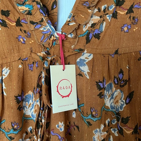 NWT MSRP $140 RAGA Morning Glories Maxi Dress - Size Large - Picture 13 of 14